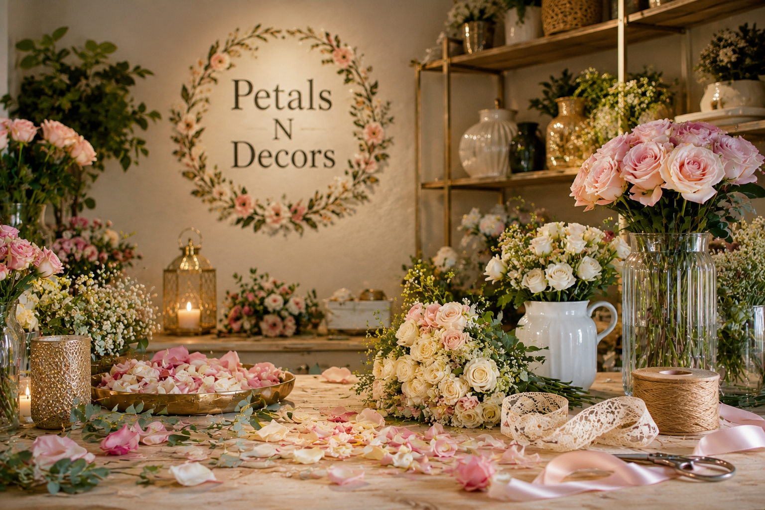 Beautiful floral arrangement by Petals N Decors